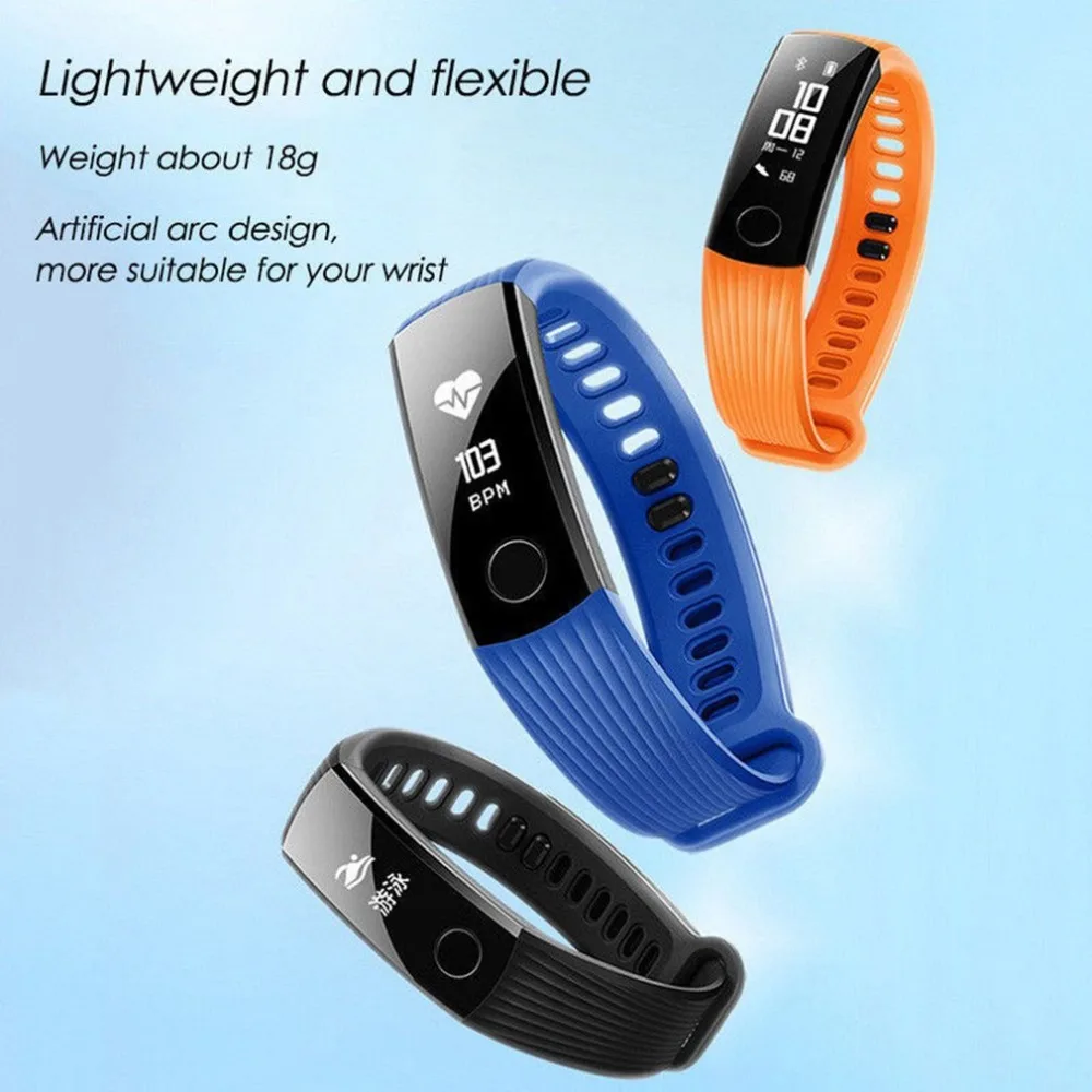 Huawei Honor Band 3 Смарт наручные часы с bluetooth монитор сердечного ритма шагомер sms-напоминание позвонить водонепроницаемые спортивные часы