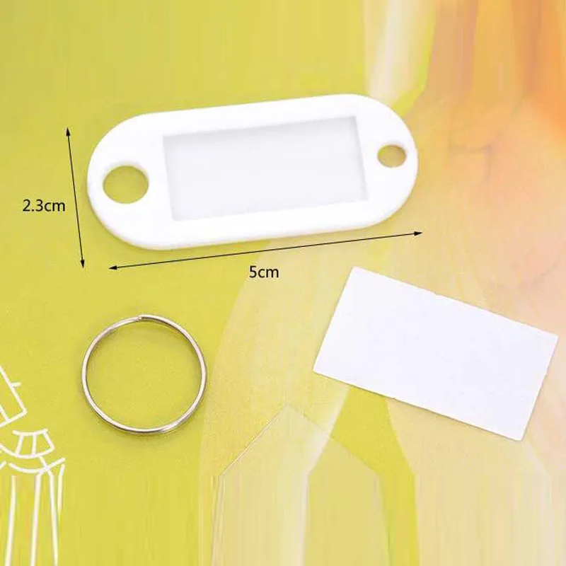 50 шт./Лот разноцветные пластиковые брелки для ключей|key tag|name keychainquality keychains |