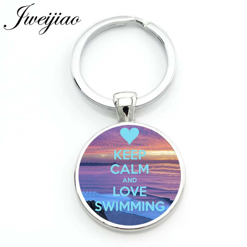 Брелок для ключей JWEIJIAO Keep calm and Love брелок с надписью подарок мужчин и женщин на