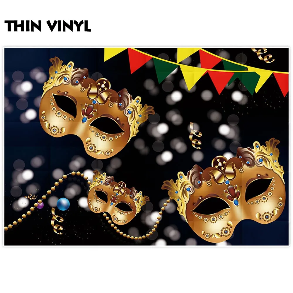 Allenjoy маскарадный фон для фотостудии Золотой Марди Гра боке праздник карнавал