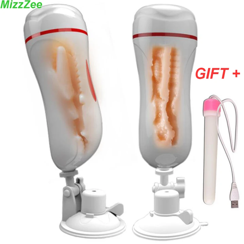 MizzZee Вагина Анальный Мужской мастурбатор для мужчин на присоске карманная