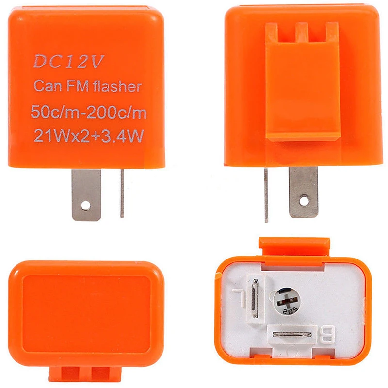 Orange LED Adjustable Flasher Relay Turn Signal Indicator Flash 2 Pin 12V Parts | Автомобили и мотоциклы