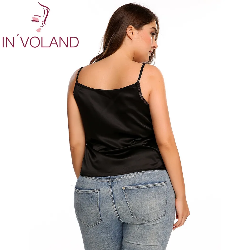 IN'VOLAND женский сексуальный топ майка размера плюс модный Регулируемый брендовый