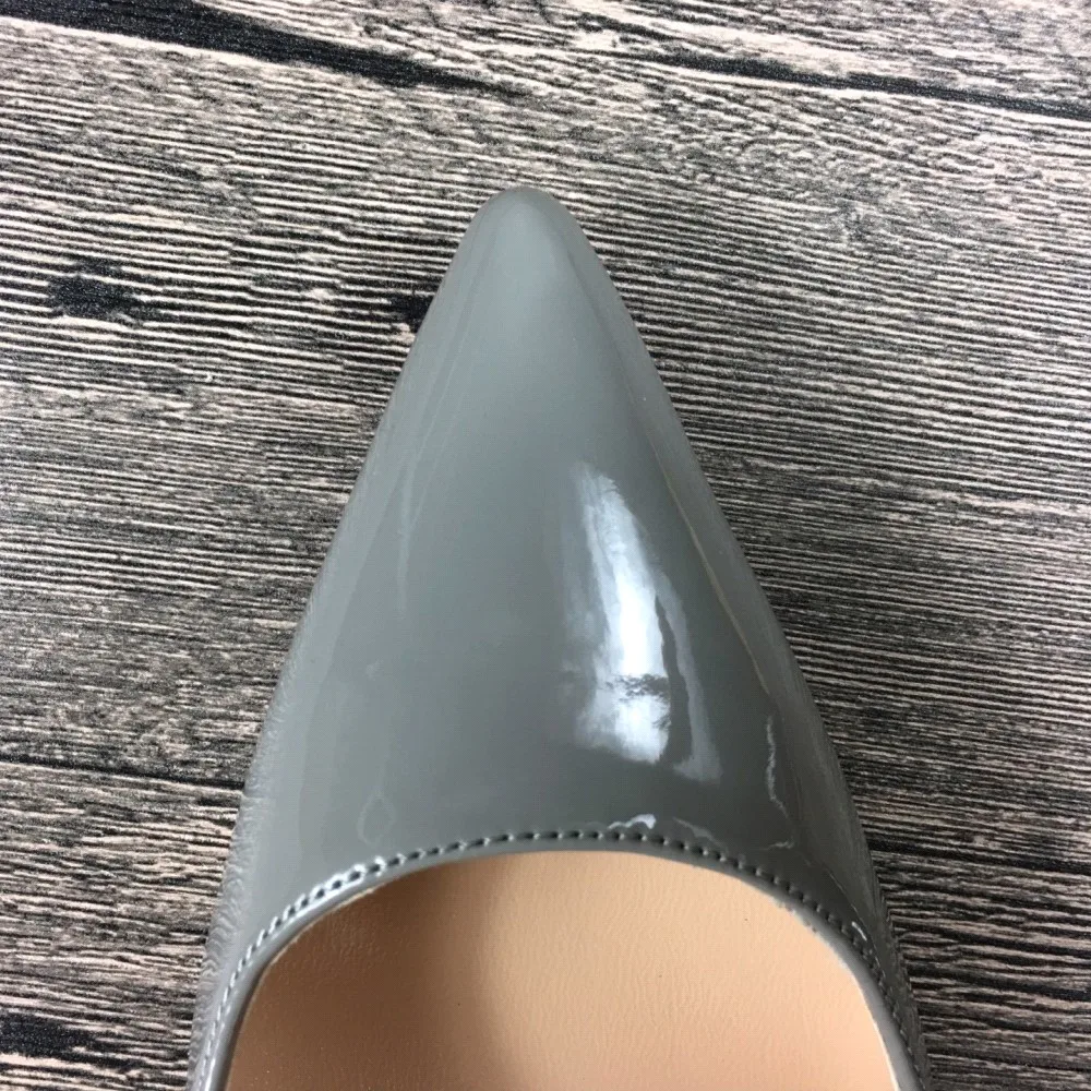 Новые женские туфли на высоком каблуке цвет СЕРЫЙ обувь из искусственной кожи