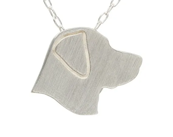 Подвеска в виде собаки с серебряным покрытием ожерелье изображением Лабрадора