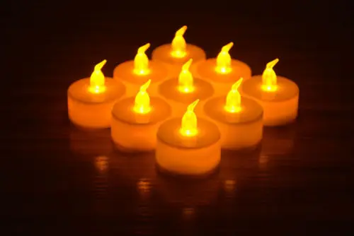 50 шт. светодиодные Чайные свечи для рождественской вечеринки свадьбы дня