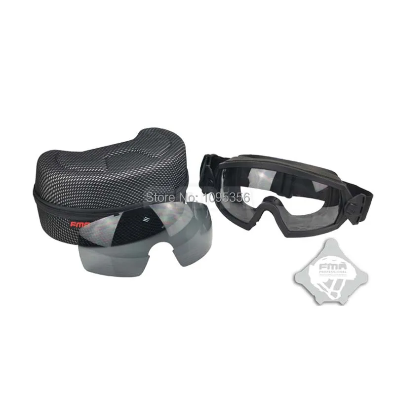 

FMA Black Two Lenses Sunglasses LPG01BK12-2R Regulator Goggle For Skilling & Airsoft Game