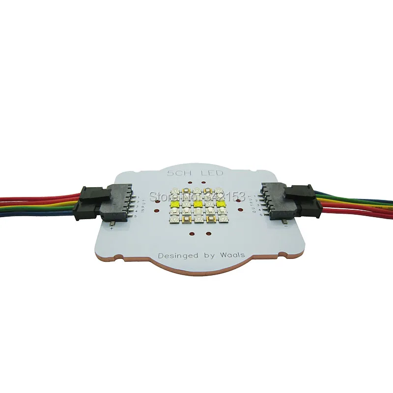 Настройка 5 каналов 25 светодиодов аквариумный светодиодный излучатель светильник DIY Cree+ Semileds+ Epileds морская рыба Коралл выращивает светодиодный светильник ings