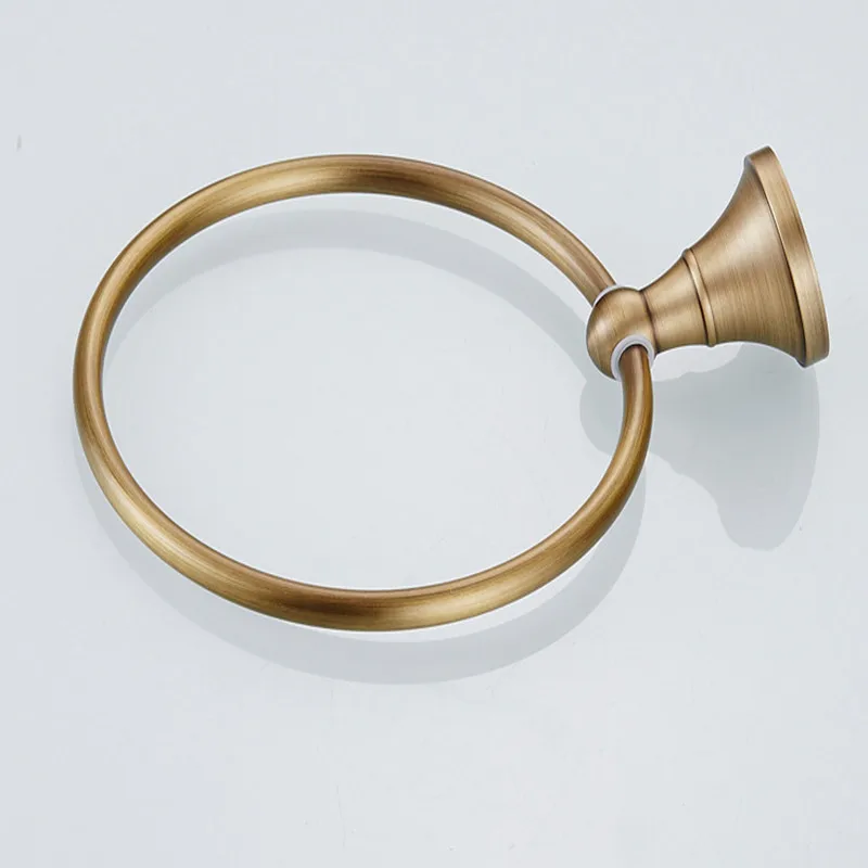 Aothpher Bathroom Bronze Brushed Towel Ring Holder Rack Copper Construction Products Accessories