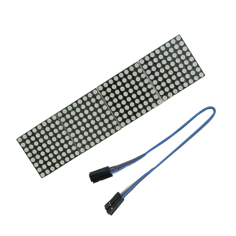 1 шт., матричный модуль MAX7219 для микроконтроллера Arduino, 4-в-1 дисплей с линией 5P