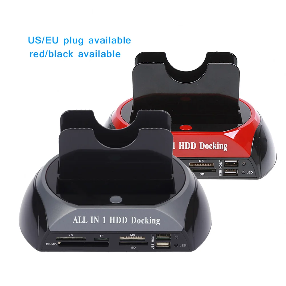 2 5 &quot3 5&quot SATA/IDE HDD SSD 2-Dock Dual Bay док-станция для жесткого диска e-SATA кардридер usb-хаб