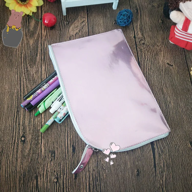 (1 Шт./Продажа) конверт Файл Лазерная Блестящие Женские Кошельки и Высокого