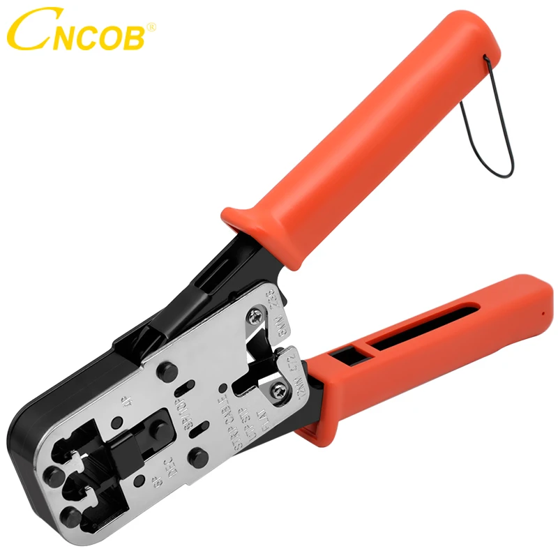CNCOB кабельный обжимной инструмент, 3 в модульном обжимном инструменте для crts, полосок и обжимных устройств 8P8C/RJ-45, 6P6C/RJ12, 6P4C/RJ-11, 4P4C и 4P2C в одном инструменте