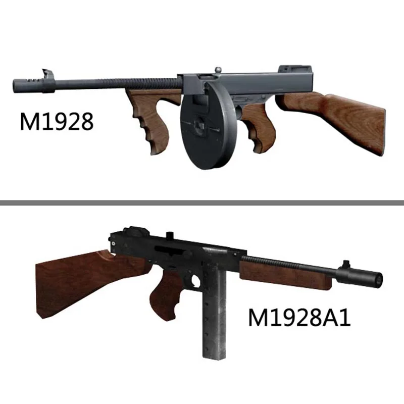Бумажные весы для рукоделия 1: 1 пистолет Томпсона M1928 бумажная модель игрушка