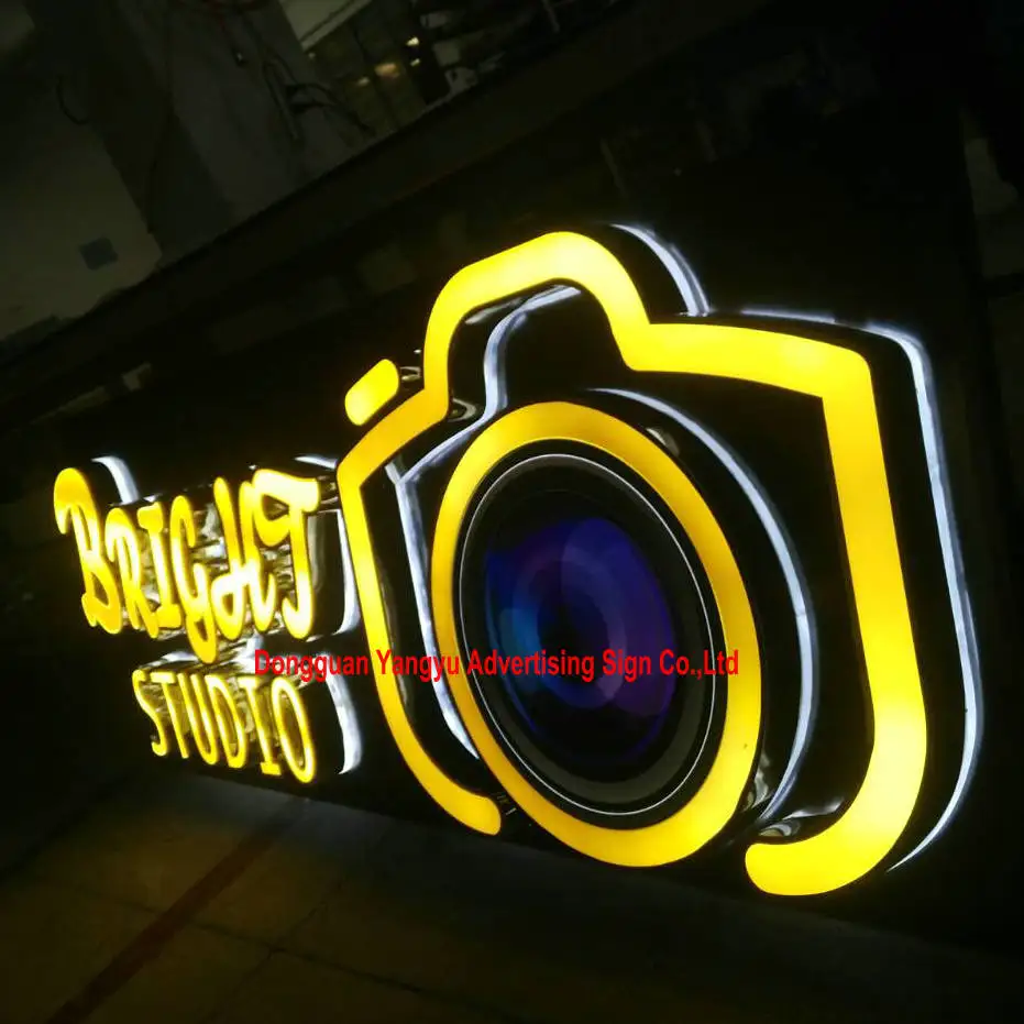 

Waterproof 3D led letters signs backlit and front lit letters for shops hotals