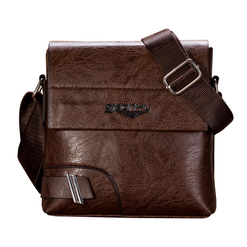 03-Dark Brown SENOYU, мужской портфель, сумка, высокое качество, деловой бренд, кожа, на плечо, сумка-мессенджер, Офисная сумка, bolso hombre, мужская сумка, мужская сумка - Цвет: 03-Dark Brown