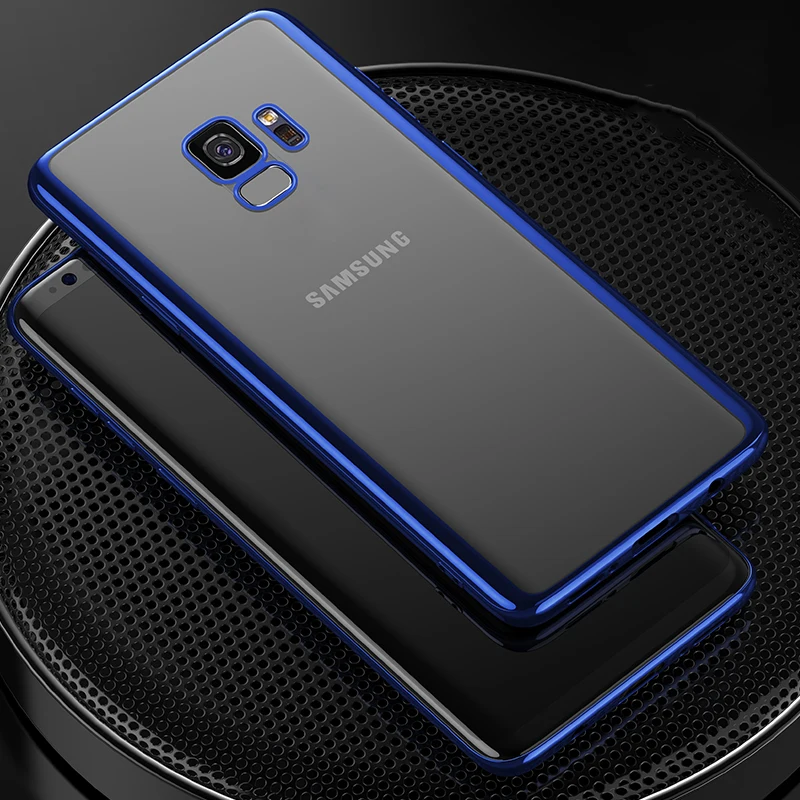 For Samsung Galaxy A8 2018 Case 3D Laser Plating Luxury TPU Clear Cover S9 Plus A6 Soft Phone Cases |