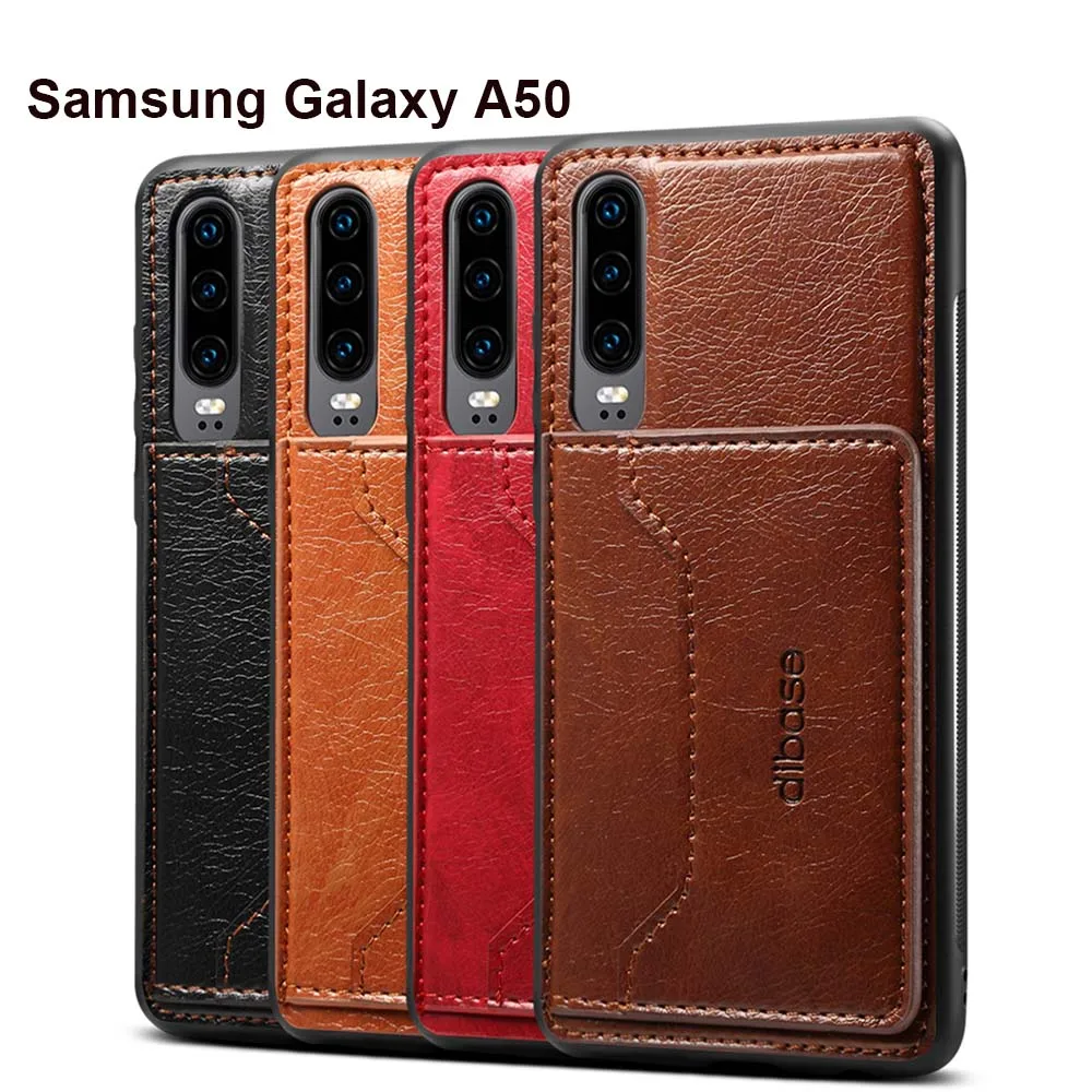 Для samsung Galaxy A20 A30 A60 A70 чехол силиконовый бампер держатель для карт автомобильный Магнитный кожаный чехол для samsung A50 A505 A505F чехол