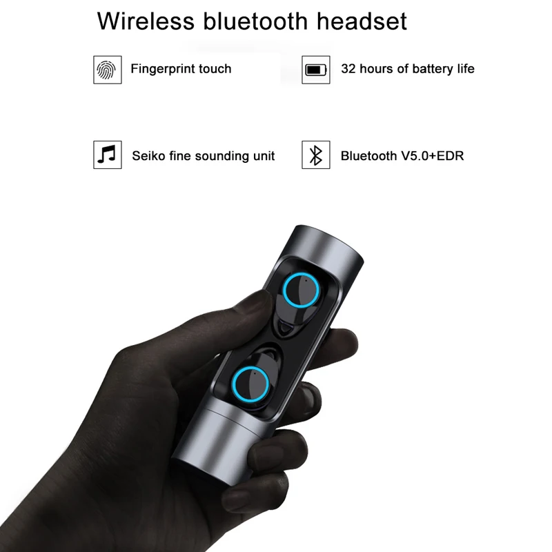 Оригинальные беспроводные наушники 5 0 Bluetooth с сенсорным управлением Спортивная