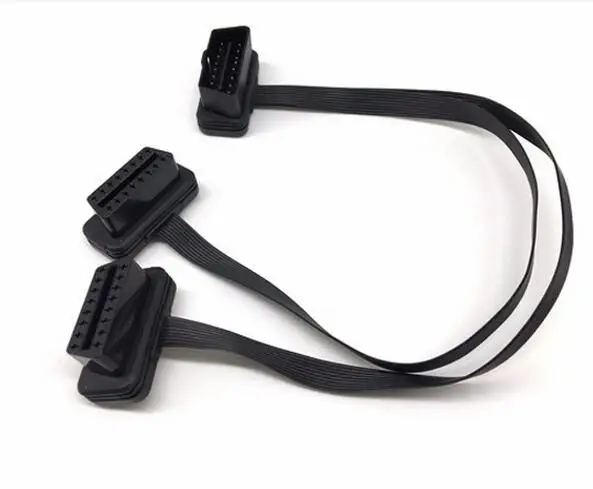 2 в 1 OBD II 16 Pin кабель ELM327 штекер гнездо Y сплиттер Удлинительный для монитора