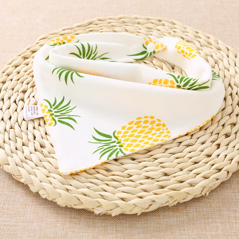 Pineapple Хлопковый детский нагрудник, бандана, мягкий шарф для кормления, детский халат, детская одежда с рисунком, треугольник, слюнявчик, полотенце, подарок для ребенка - Цвет: Pineapple