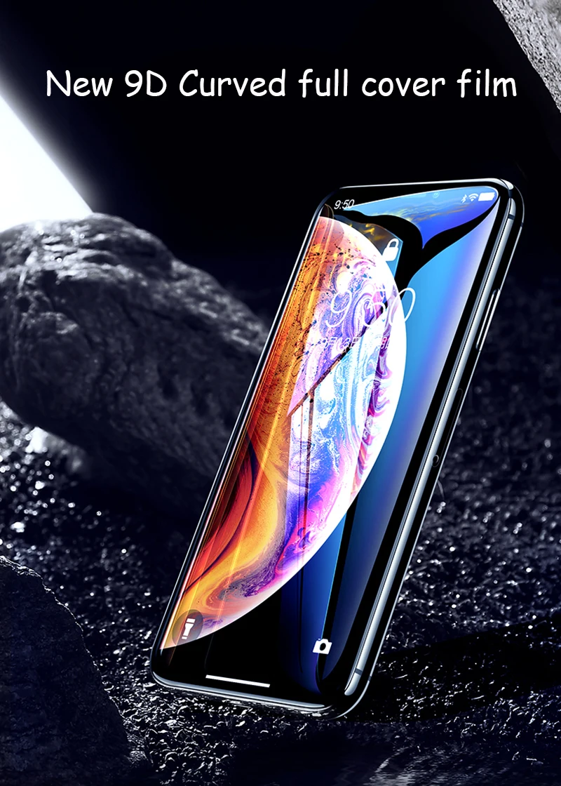 Закаленное стекло для iPhone 11 Pro XS Max Защита экрана для iPhone X стекло на iPhone X XS XR 11 защитное стекло 9D