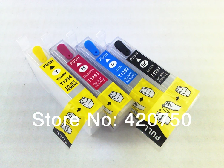Empty Refillable Cartridges For T1291- T1294 suit for SX230 SX235W SX420W B42WD BX305F BX305FW WF-7015 etc With ARC Chips | Компьютеры и
