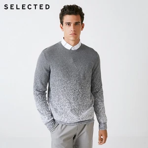 Отобранный Blackrock новый мужской круглый воротник пуловер Одежда градиент Досуг с длинными рукавами вязаный свитер S  418324526