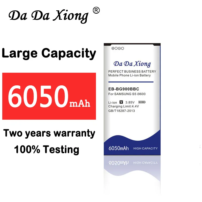 Da Xiong 6250mAh EB-BG900BBC литий-ионный аккумулятор для телефона samsung Galaxy S5 I9600 g910L/910 S/910 K/G9006V/G9008V/G9009D/G900