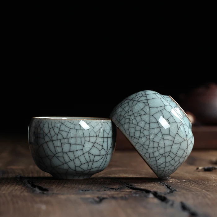 1 шт. фарфоровая чашка 6 цветов китайские чайные чашки Longquan Celadon Gaiwan с трещинами 120