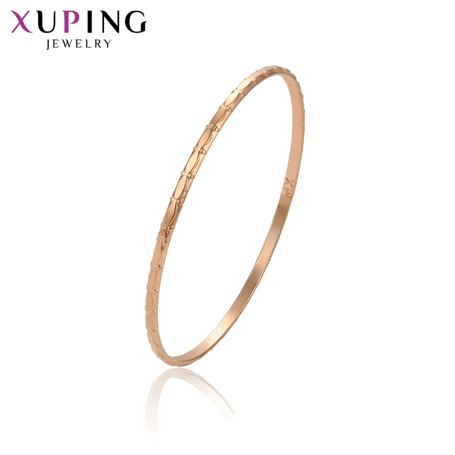 Xuping Jewelry Popular New Temperament Round Shape Rose Gold-color Plated Bangle for Women Gifts 52229 | Украшения и аксессуары