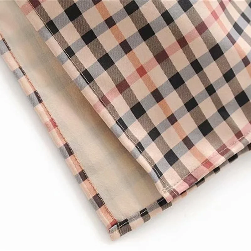 Autumn Blouse Shirts Women Long With Sleeves Turn Down Collar Plaid Vintage Blusas Mujer De Moda 2018 S116 |