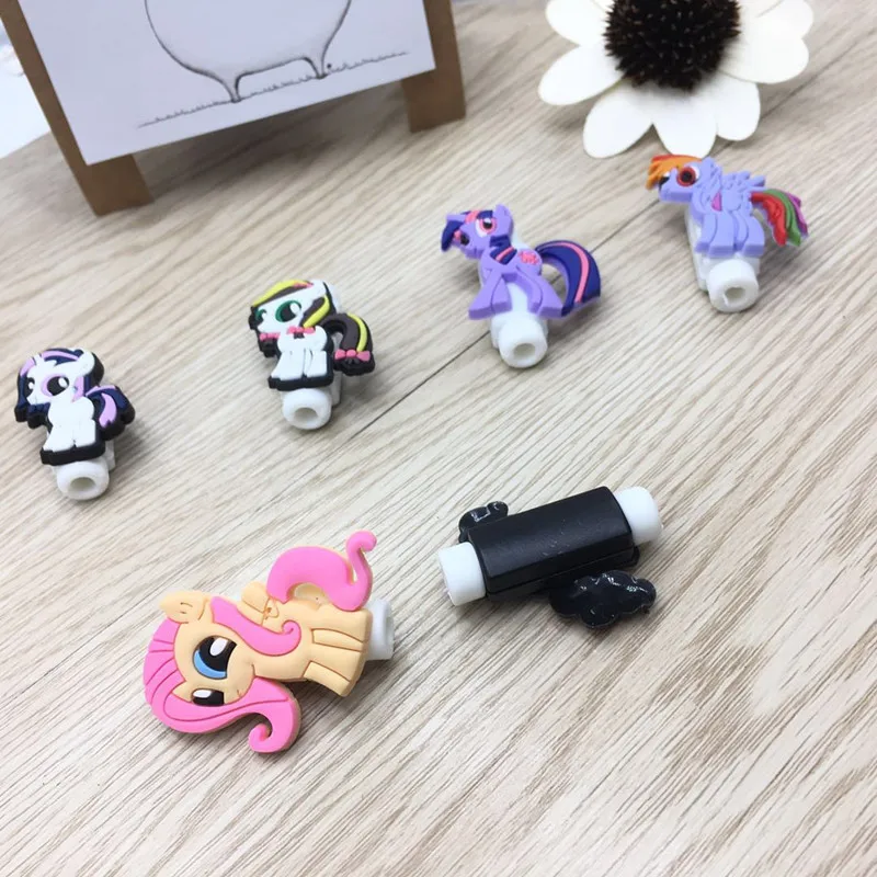 100 шт мультфильм USB зарядное устройство кабель протектор для кабеля наушников iphone
