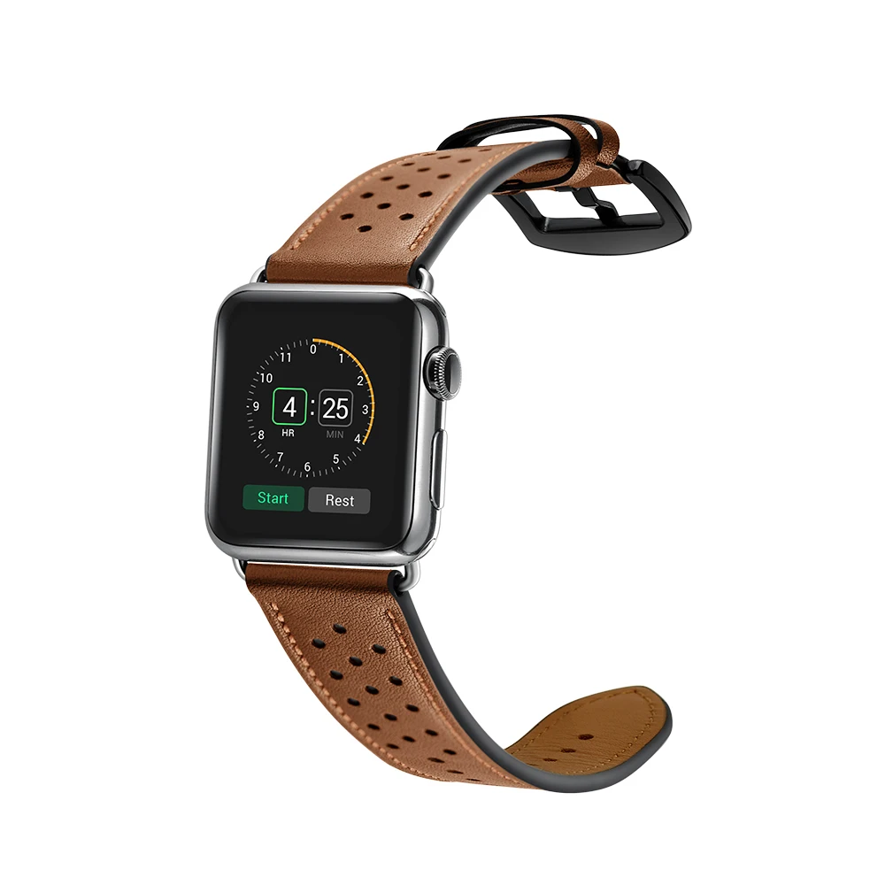 6 цветов из натуральной кожи ремешок для наручных часов Apple Watch версии 4/3/2/1 Для