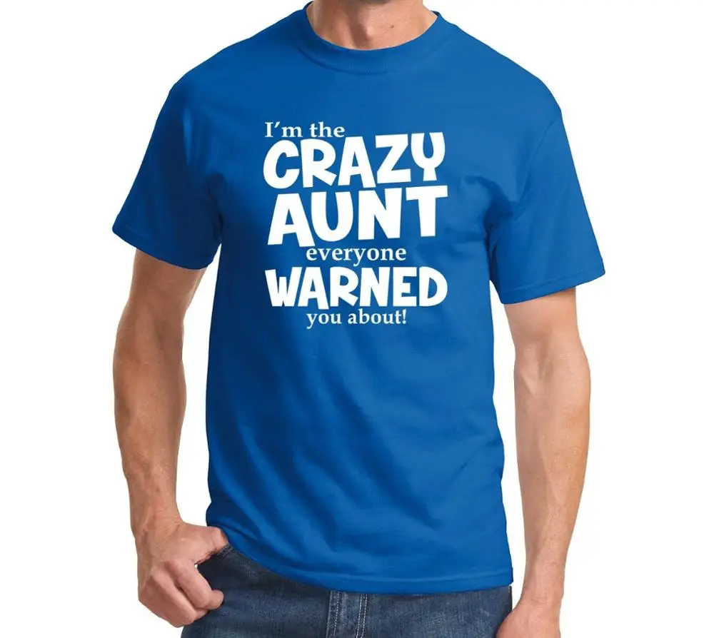 Футболка Печати С Коротким Рукавом Сумасшедшая Тетушка Каждый Был Предупрежден