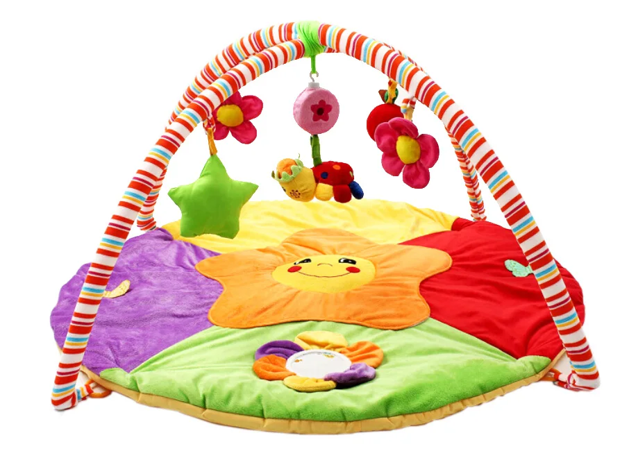 Детская игрушка гимнастический коврик для игры покрывало плед мягкий сенсорный