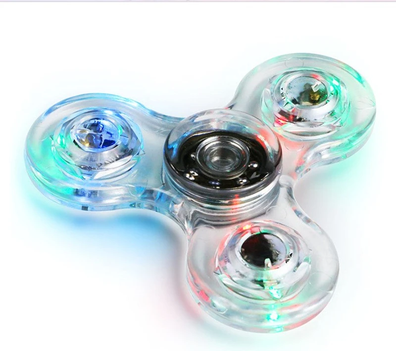 Светящийся светодиодный свет Fidget Spinner ручной Спиннер Спиннеры-мячики светящийся в темноте свет EDC Figet Spiner Бэтмен палец снятие стресса игрушки