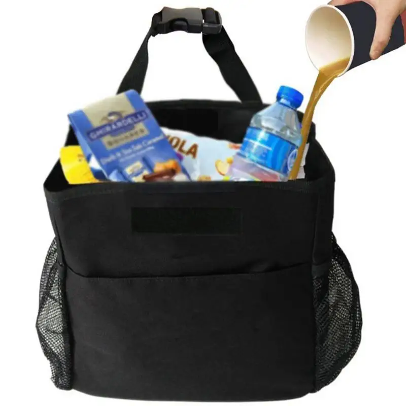 

Car Garbage Storage Bag Waterproof Car Storage Bag Oxford Cloth Hanging Car Trash Can Car Sundries Storage Box Auto practical