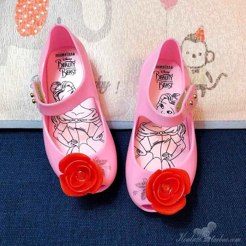 Mini Melissa/Новинка 2019 года Брендовые женские прозрачные сандалии с цветами женская