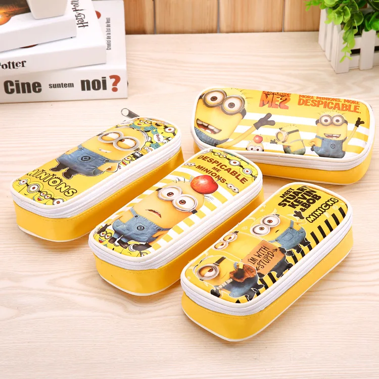 

kawaii Lovely Girls School Pencil Case Large Capacity PU Leathe Pencil Bag Cases For kids Students Pen Sack Stationery Supplies