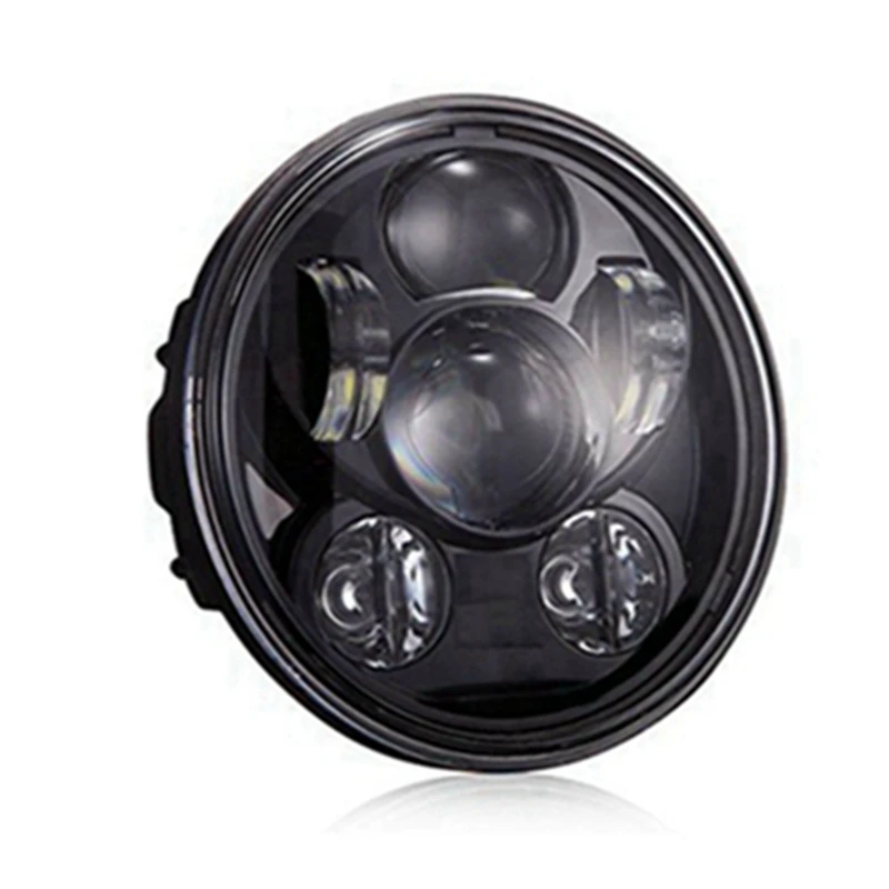 5.75 inch Motorcycle Headlight Samlight 45w DOT LED Headlamp Chrome Hi Low Beam with Bulb for Motorcycles Dyna |