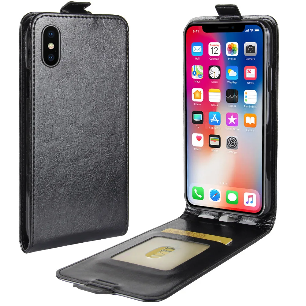 Чехол iP10 для iPhone X 10 стильные чехлы с откидной крышкой кожаный плотный однотонный
