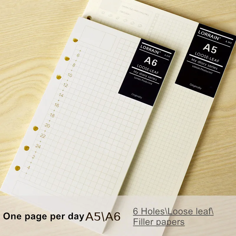 Наполняемый блокнот с листьями filofax a5 a6 ежедневное использование бумага для