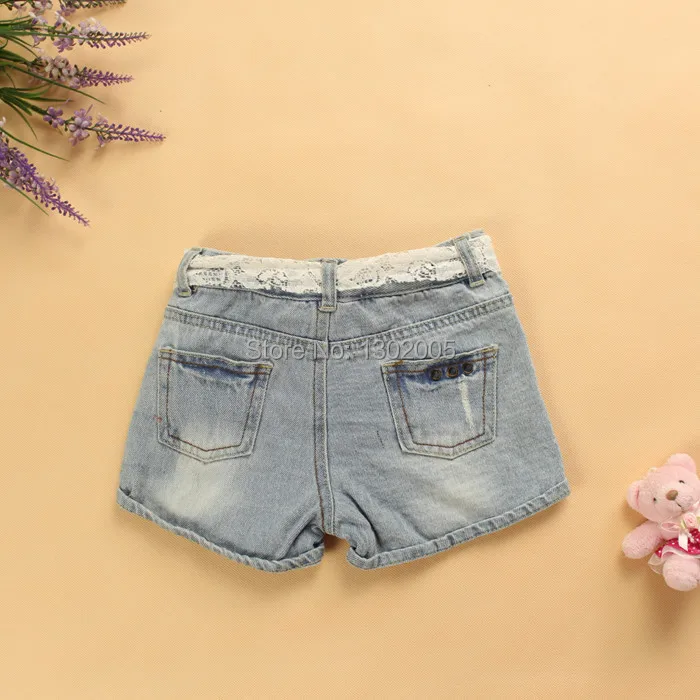 Джинсовые шорты для маленьких девочек летние джинсы детские короткие штаны с