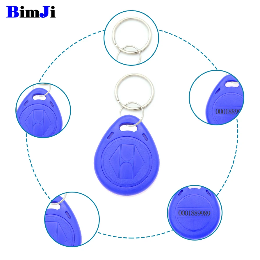 50 шт. RFID Читайте только 125 кГц EM4100 ключ тег Брелоки для ключей кольцо чип Keytab TK4100 - Фото №1