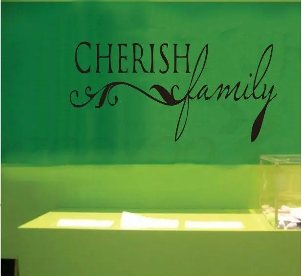 Cherish семейная Цитата Наклейка на стену zooyoo8027 декоративное украшение съемная