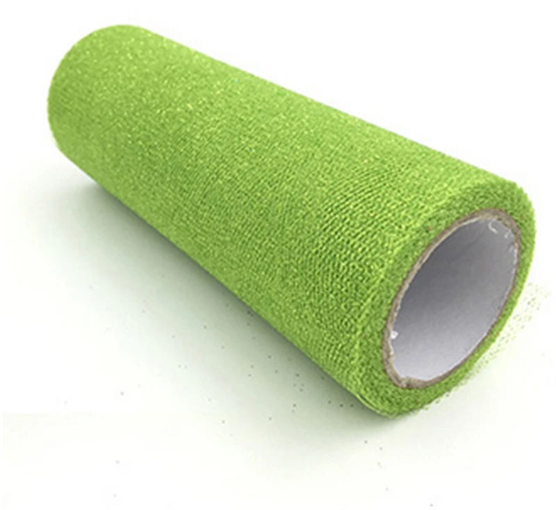 Fruit Green 15 см, 10 ярдов, блестящая фатиновая юбка-пачка в рулоне, фатиновая юбка-пачка в сеточку для вечеринки или свадьбы из органзы L - Цвет: Fruit Green
