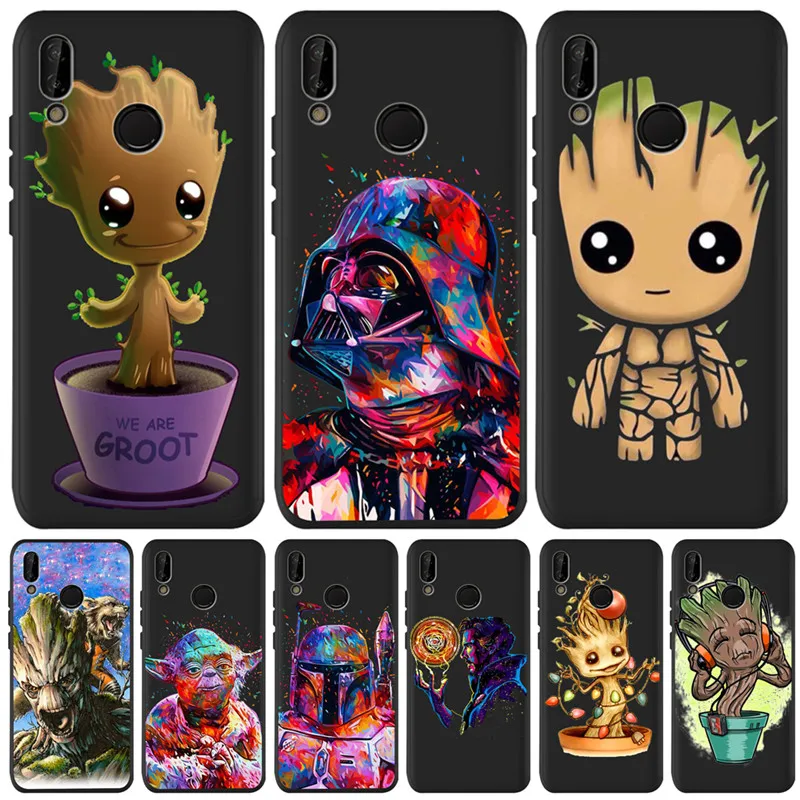 Звездные войны groot Marvel для huawei P8 P10 P20 P30 mate 10 20 Honor 8 8X 8C 9 V20 10 Lite Plus Pro Чехол Coque Etui Funda
