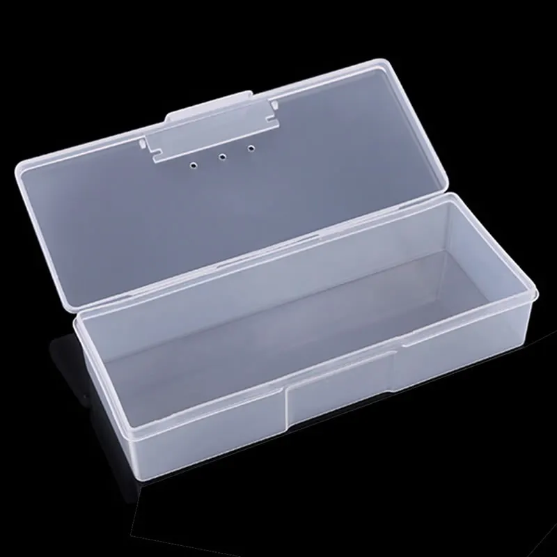 Новый прозрачный пустой ящик для хранения ногтей инструменты маникюра