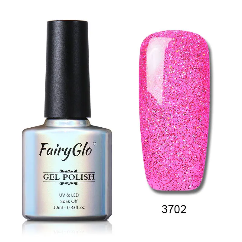 FairyGlo 10 мл неоновый гель для ногтей, блестящий УФ светодиодный лак, удлиненная краска, гель лак, впитывающий Полупостоянный лак, лак для ногтей - Цвет: NHJ3702